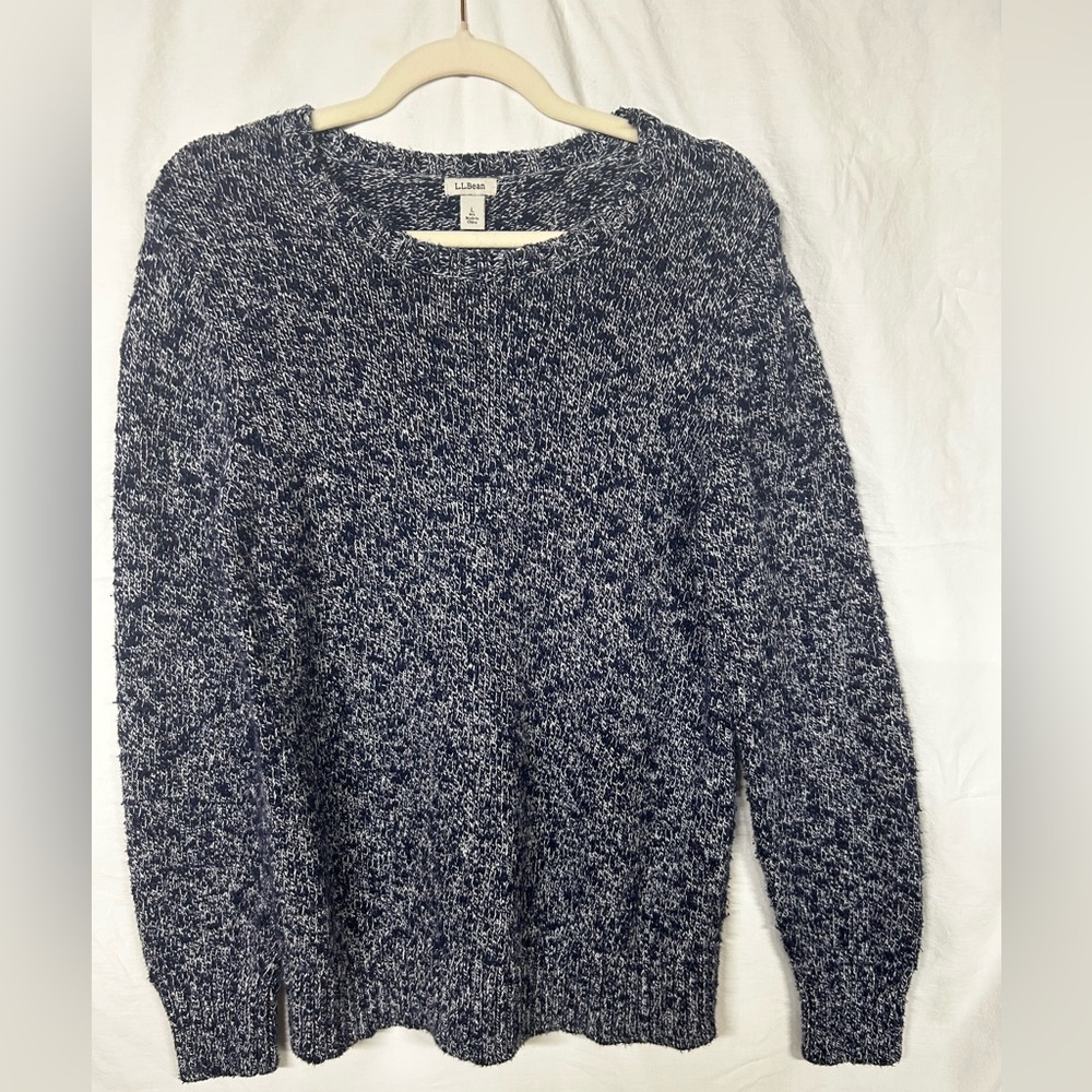 L.L.Bean Classic Marled Knit 100% Cotton Jumper Cabincore